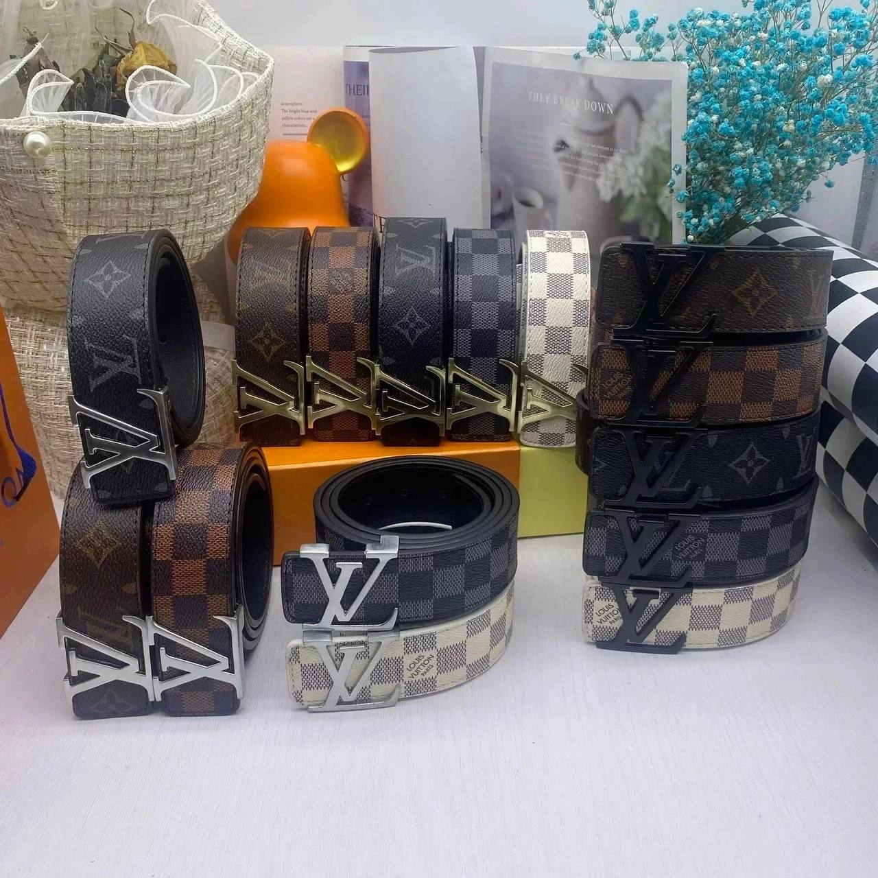 Louis Vuitton Damier Canvas Belt [40 styles] -4