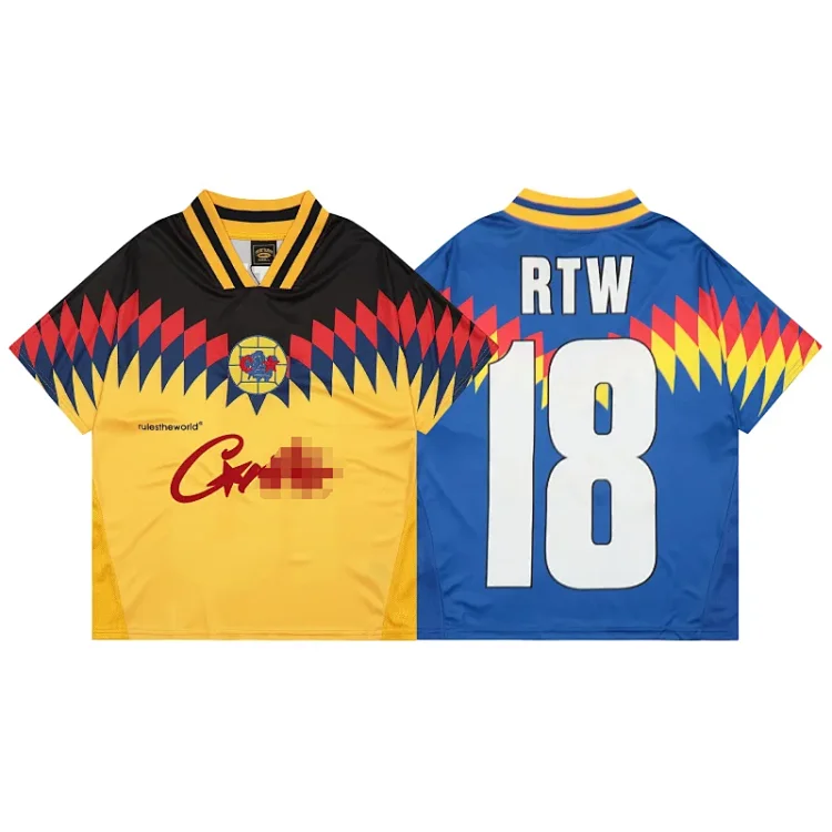 RTW Retro Basketball Jersey - Yellow Blue Edition [3 styles]