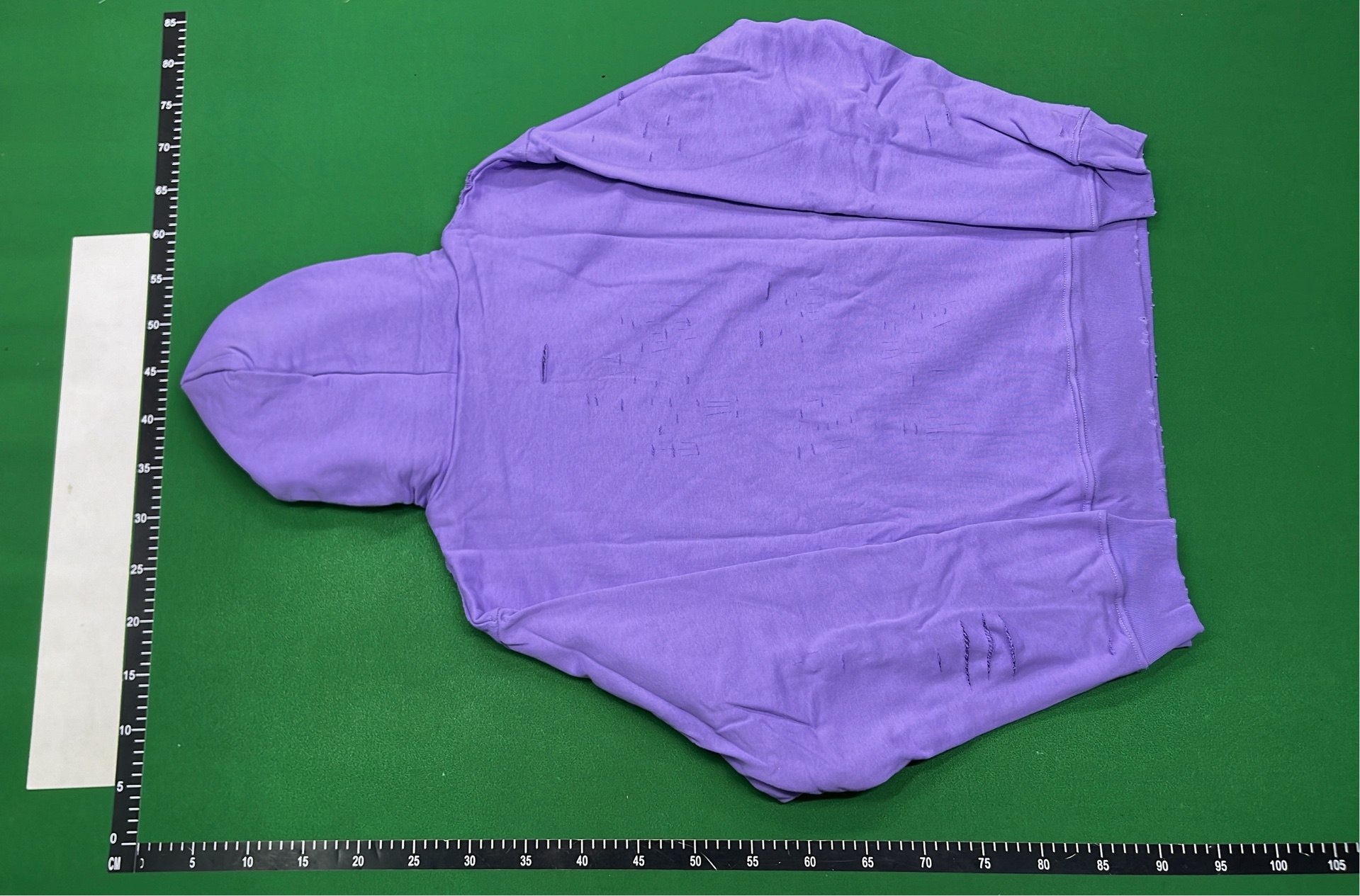 Distressed Green Hoodie with White Logo - Ripped Design [7 styles] -3