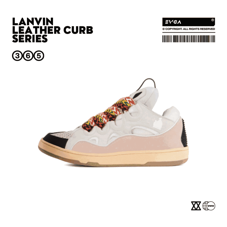 LANVIN Leather Curb Series Sneakers with Colorful Shoelaces [24 styles]