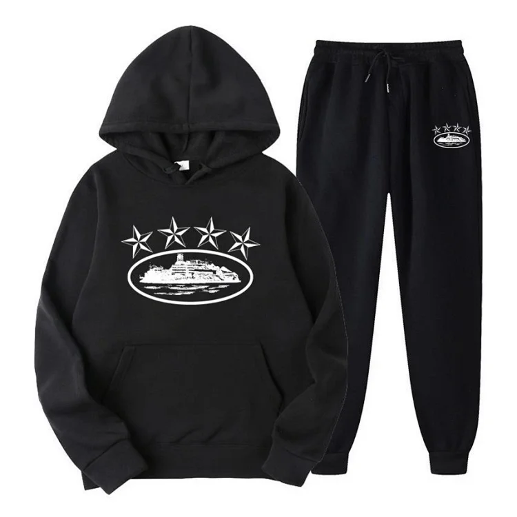  Black Ship Logo Hoodie and Pants Set [22 styles]