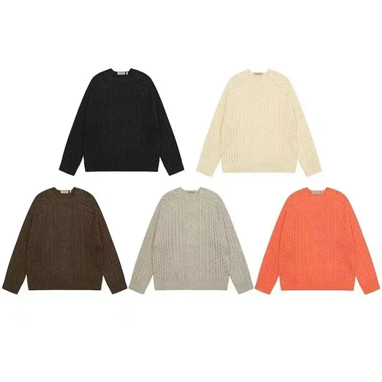  ESSENTIALS Cable Knit Sweater