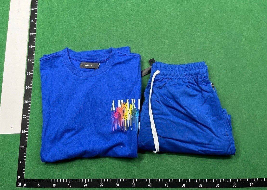 Amiri Rainbow Drip T-Shirt/Shorts Set [6 styles] -2