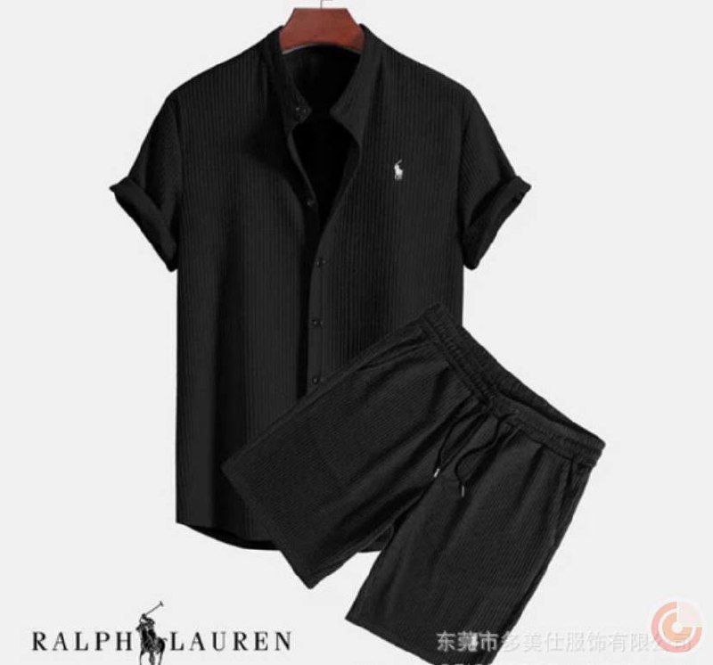 Ralph Lauren Polo Short Sleeve Shirt & Shorts Set [5 styles] -4