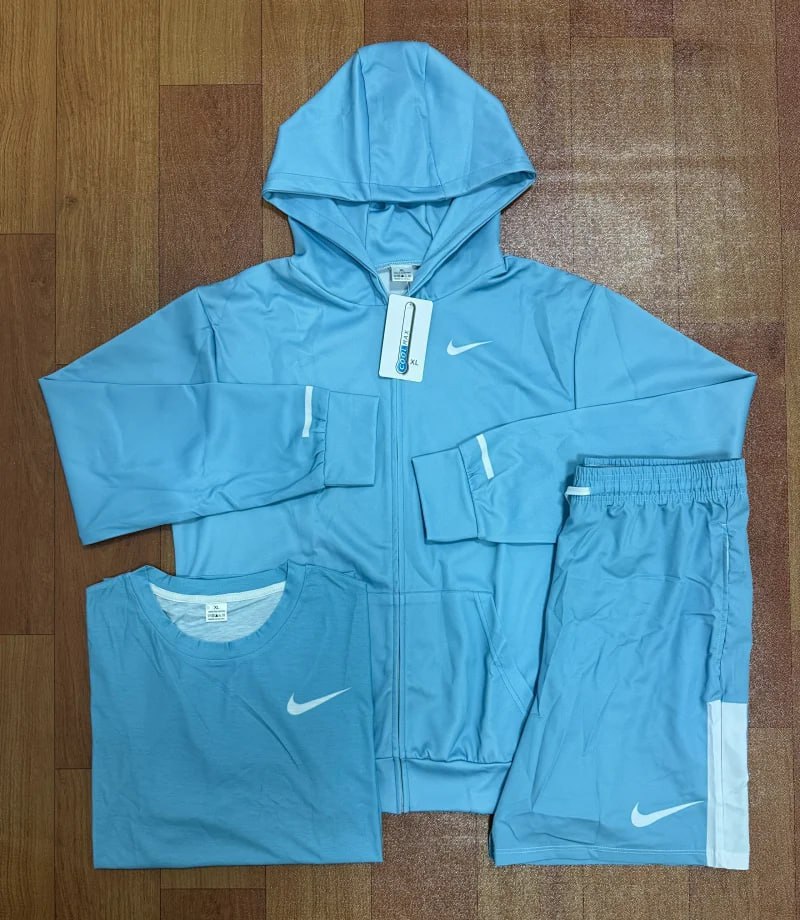 Ensemble nike Running Short-sleeved three-piece suit -4