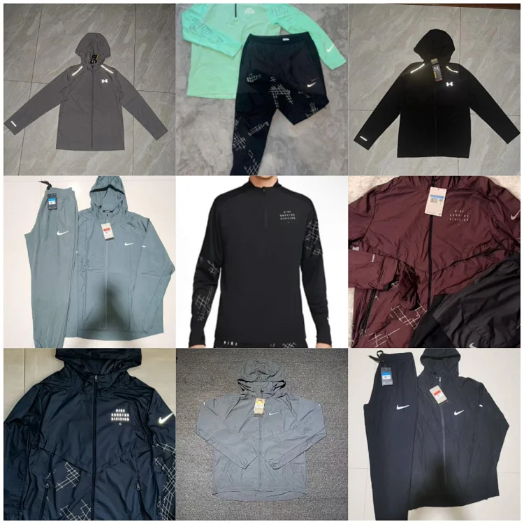 Nike spider Tracksuit Under Armour Reflective Running Tracksuit Jacket Pants se