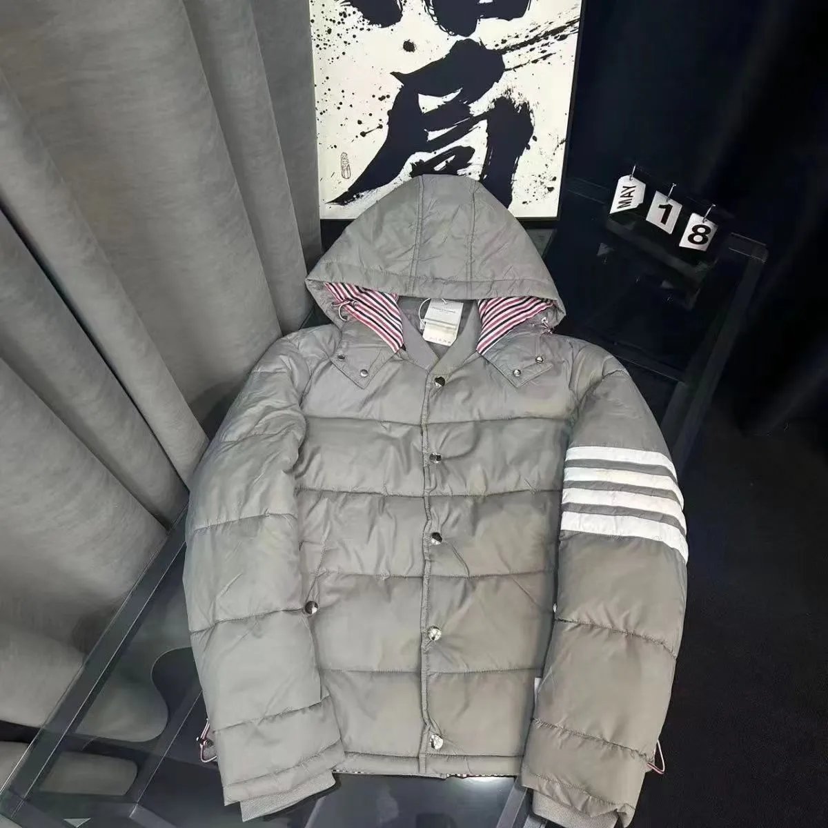Thom Browne 4-Bar Hooded Puffer Jacket [3 styles] -3