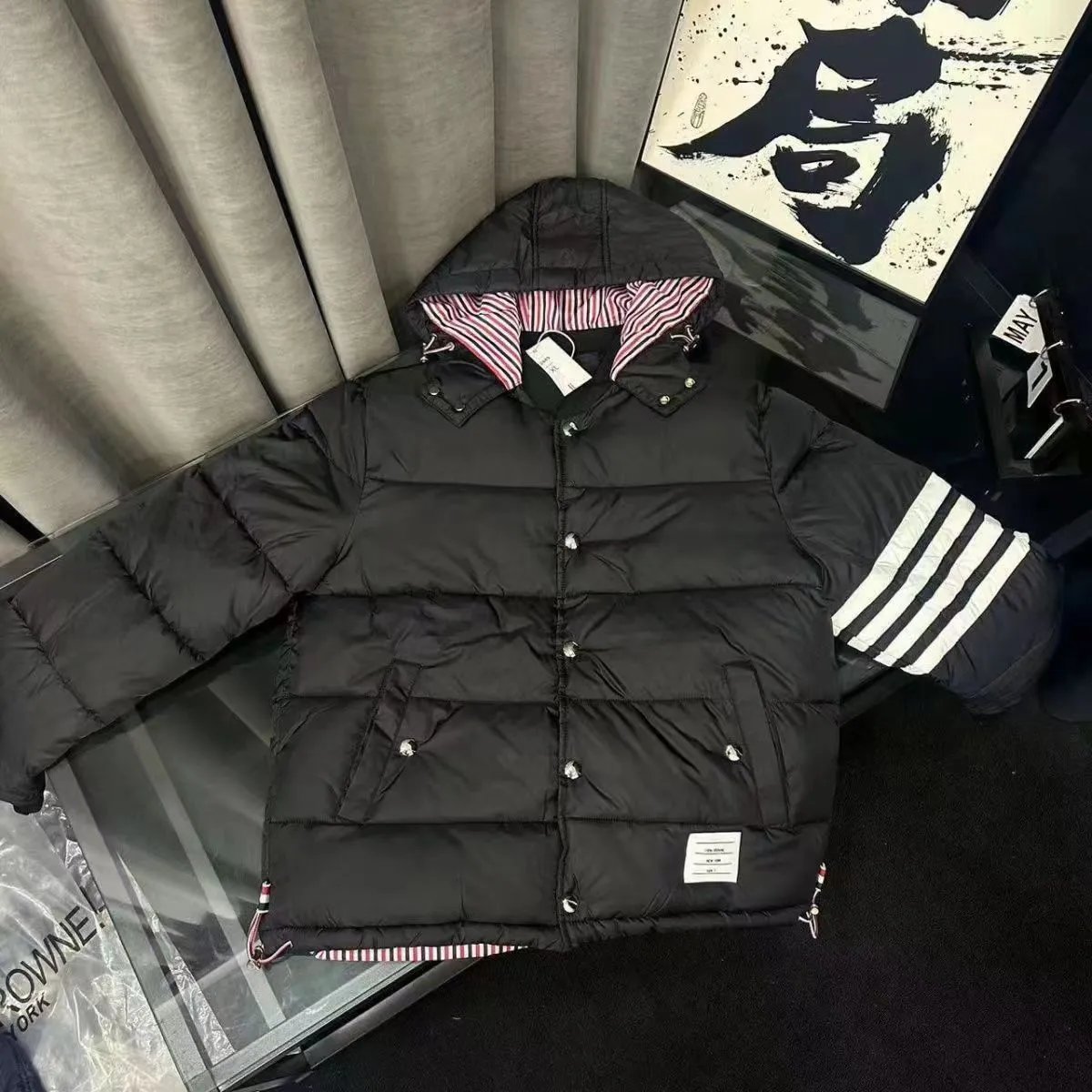 Thom Browne 4-Bar Hooded Puffer Jacket [3 styles] -2
