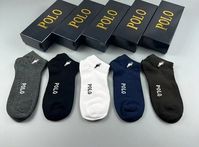 POLO Solid Color Breathable Ankle Socks [5 styles] -2