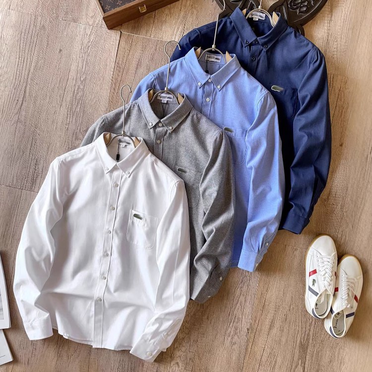 Lacoste solid-color long-sleeved shirt -2