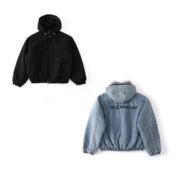 Supreme denim and shearling jacket