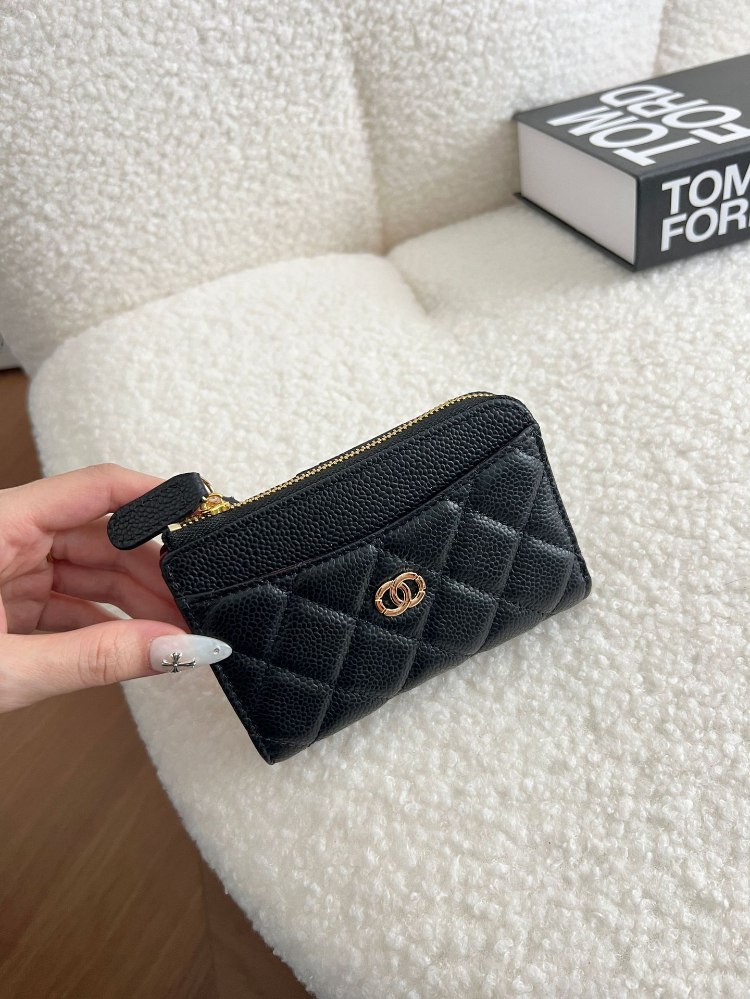 Chanel zippered short card holder -3