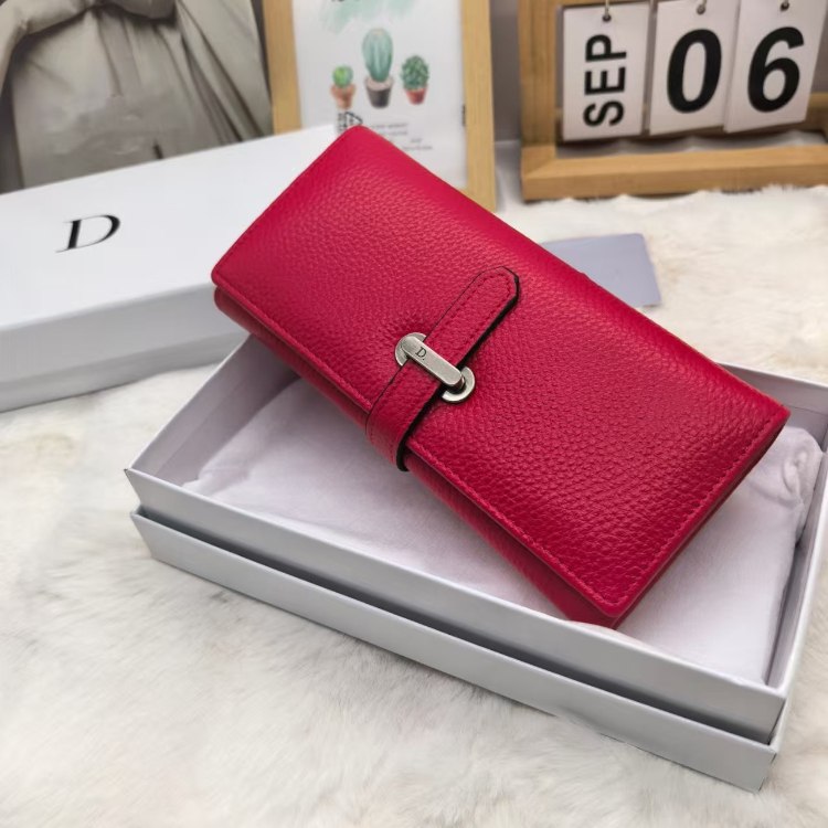 Dior new long wallet with drawstring closure -3