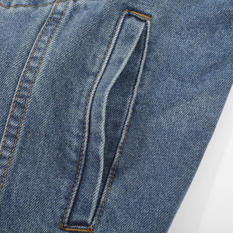 Miu Miu washed blue patchwork denim jacket -3