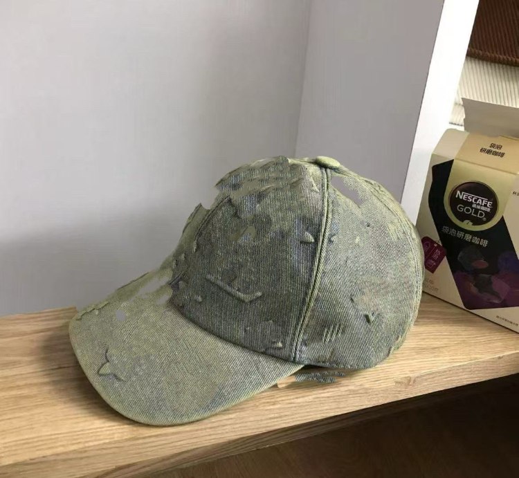 Louis Vuitton LV washed denim baseball cap -2