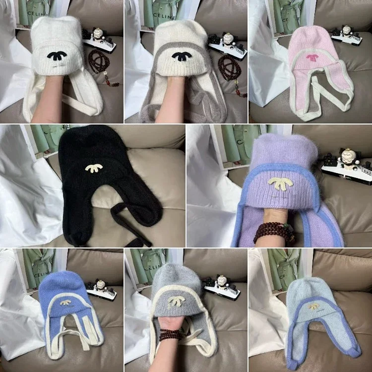 Chanel new rabbit fur warm kni