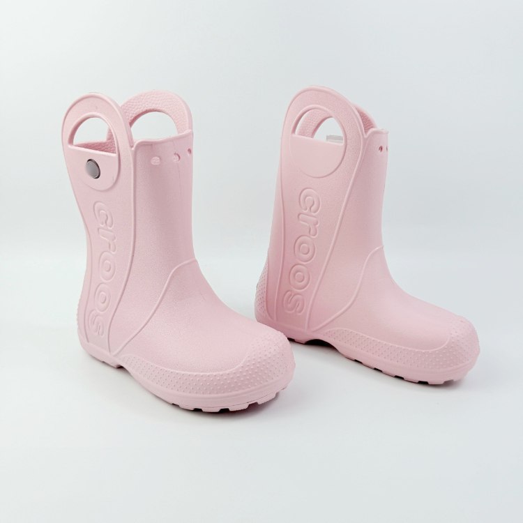 Crocs children's mid-calf rain boots with non-slip EVA soles -2
