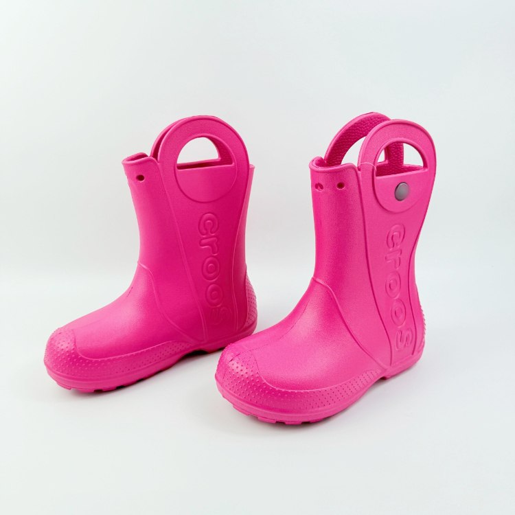 Crocs children's mid-calf rain boots with non-slip EVA soles -4