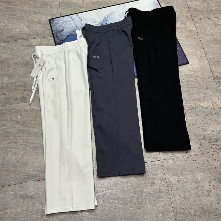 ALO casual and simple straight-leg pants -2