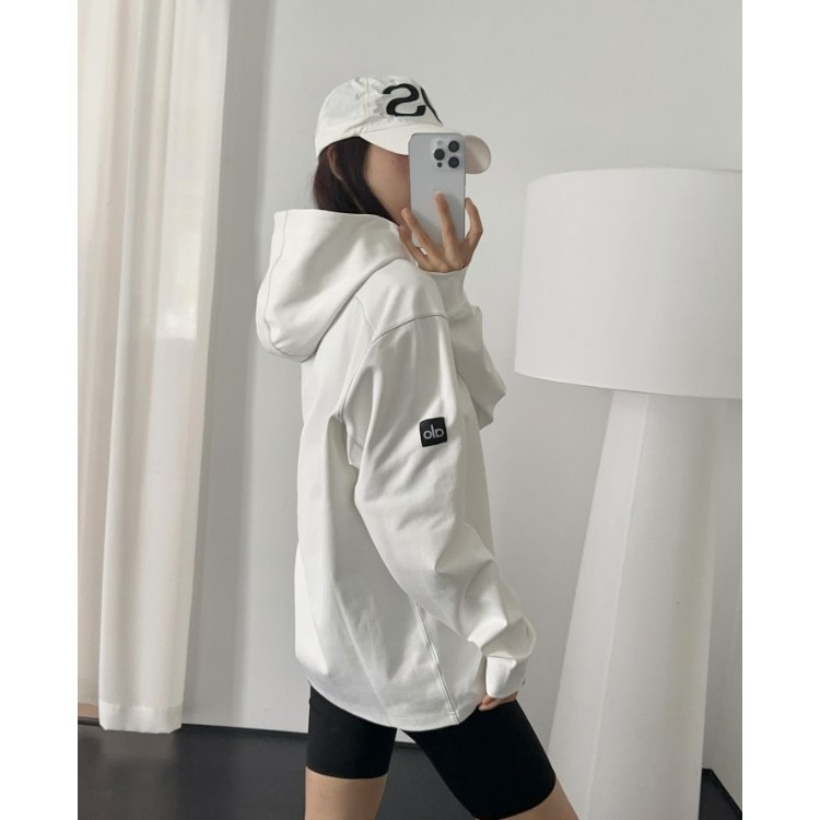  Alo Sport Yoga Comfortable Hooded Sweatshirt -3