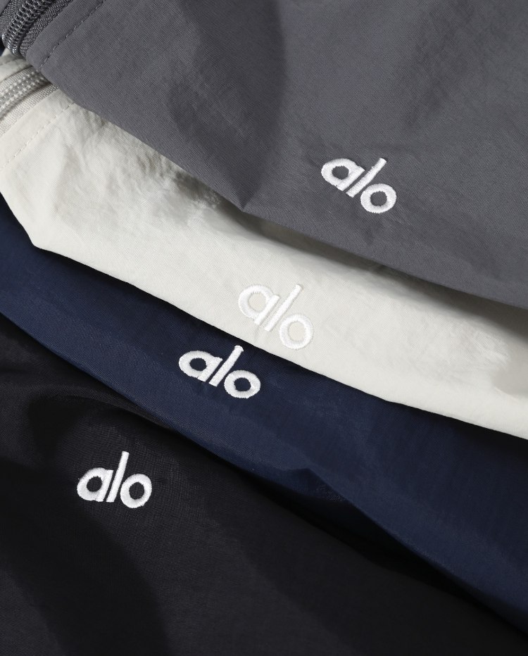 ALO half-zip embroidered stand-collar athletic jacket -3
