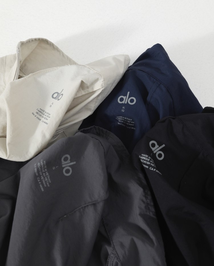 ALO half-zip embroidered stand-collar athletic jacket -4