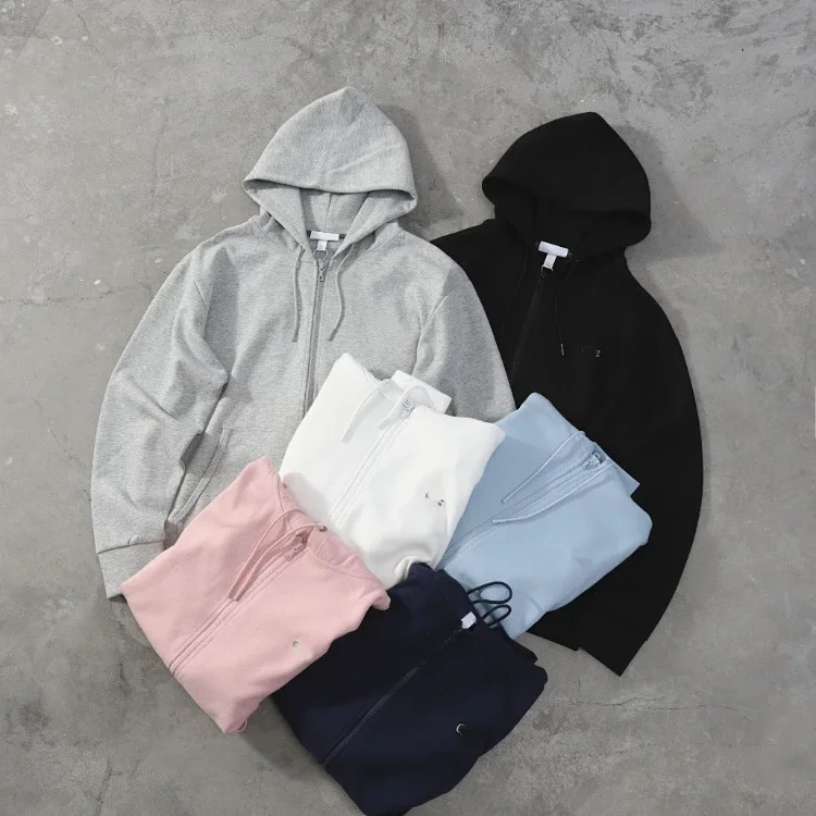  Lacoste new hooded zip-up swe