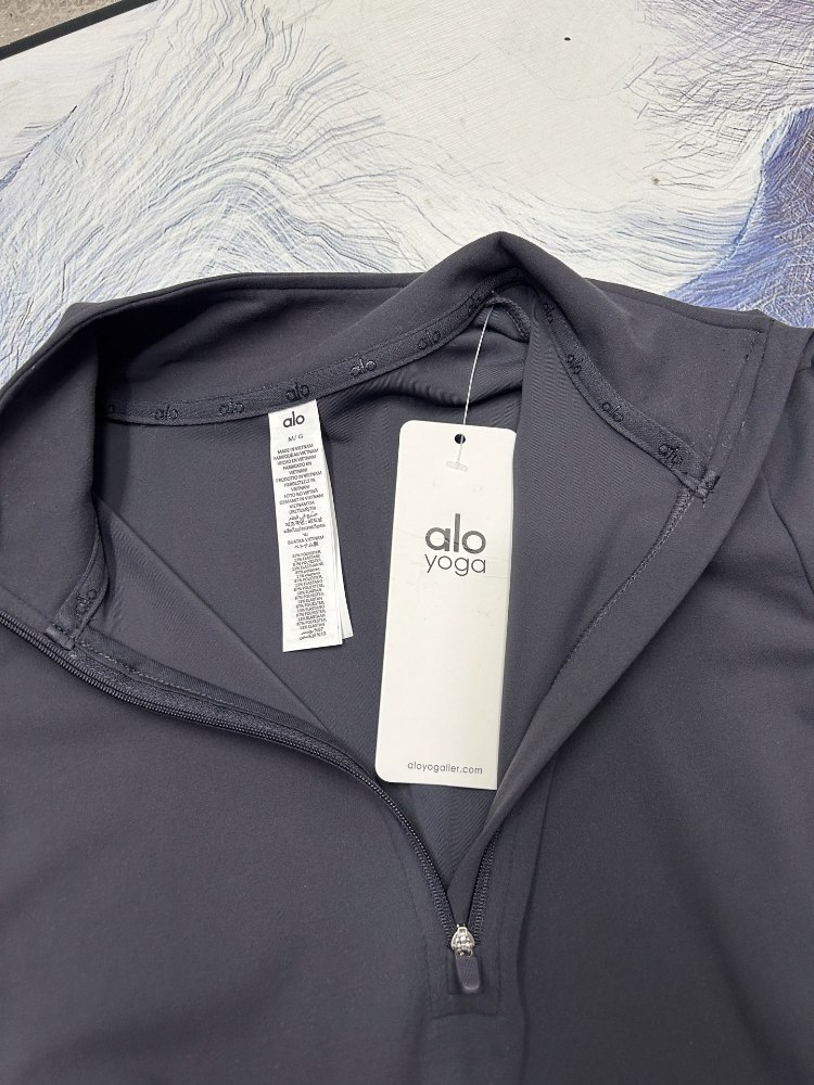 Alo half-zip base layer yoga top -2