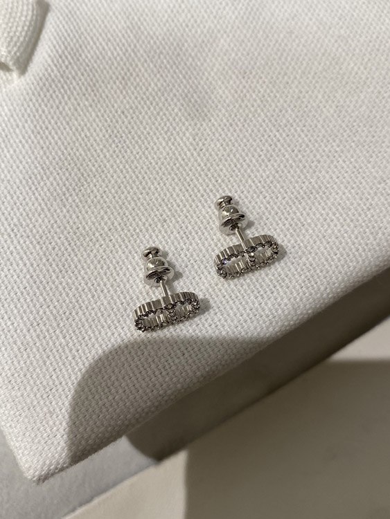 Dior classic rhinestone earrings -3