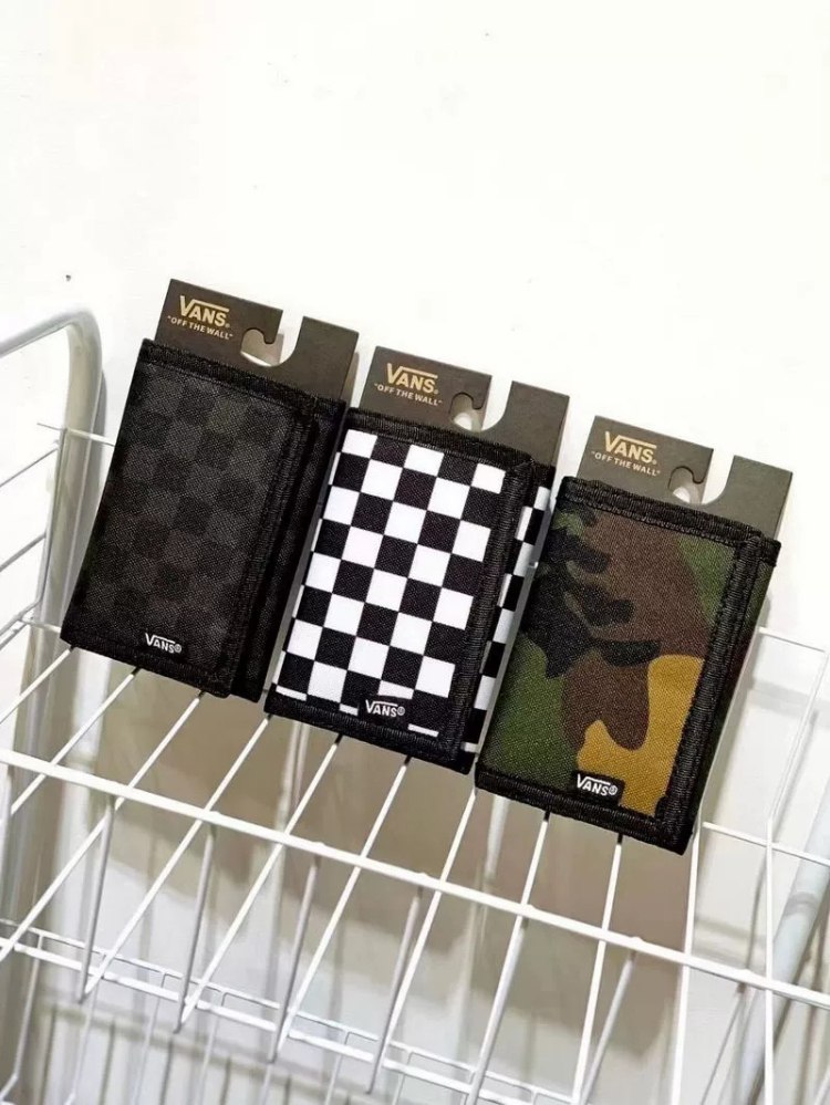VANS Velcro vertical tri-fold canvas sports wallet -2