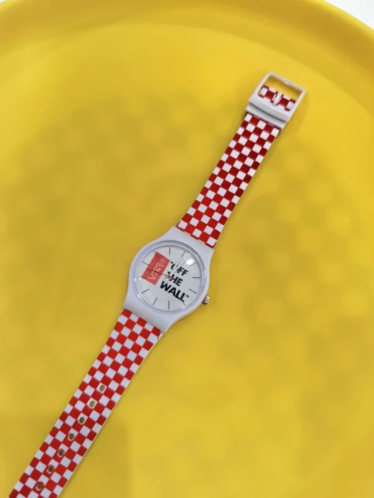 VANS checkered strap sports digital watch -2