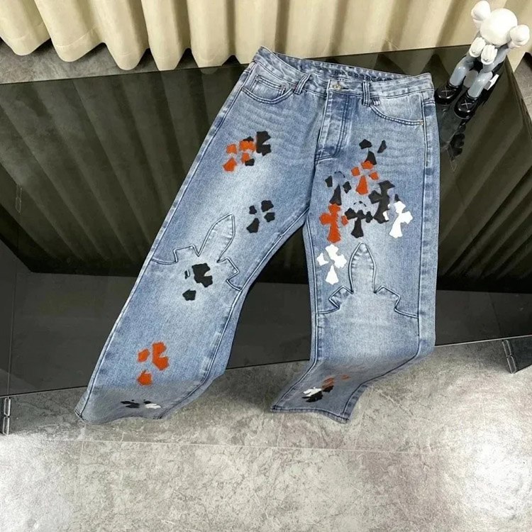 Chrome Hearts CH Fashionable and Versatile Jeans -3