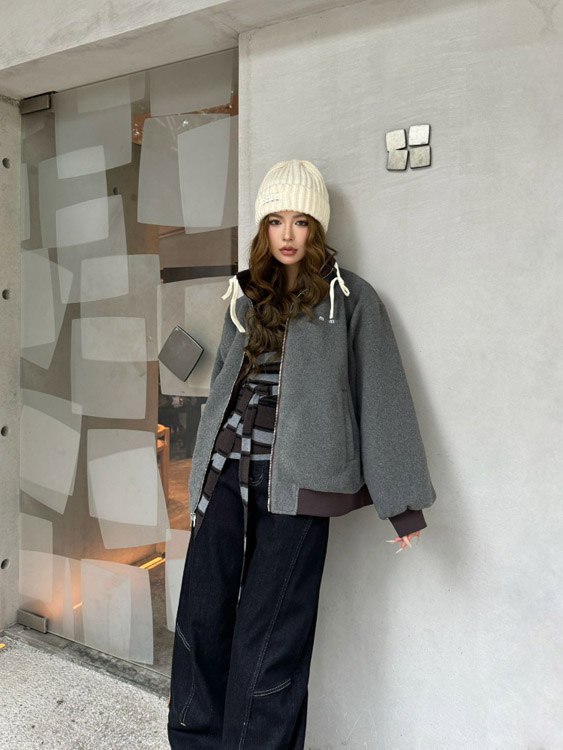 Miu Miu new reversible zip-up loose-fitting casual jacket -3