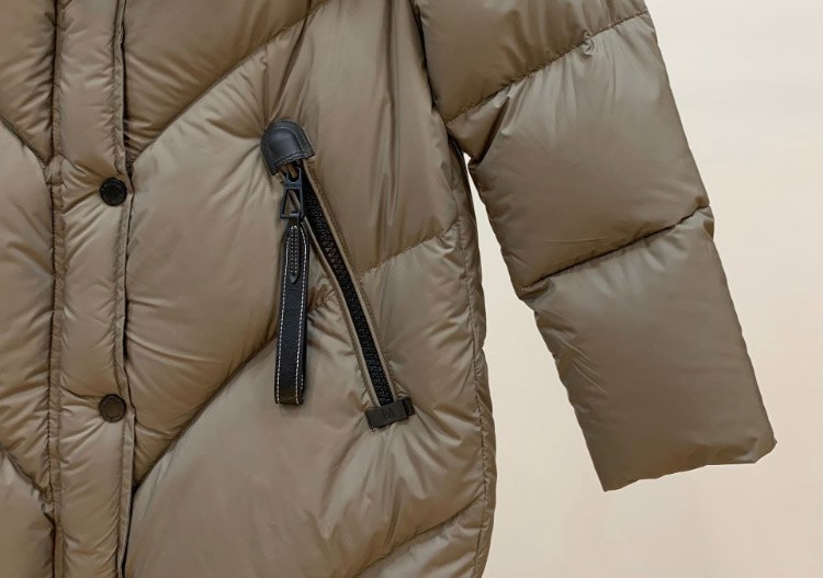  MaxMara new arrival 90% white goose down single-breasted mid-length down jacket -4