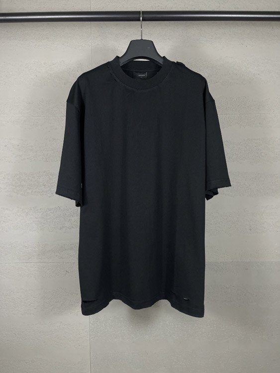  Balenciaga new collection distressed and faded loose-fitting short-sleeved T-shirt with print -2