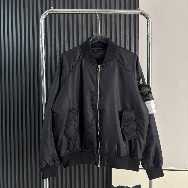 Stone Island loose-fitting pilot-style baseball cotton jacket -3