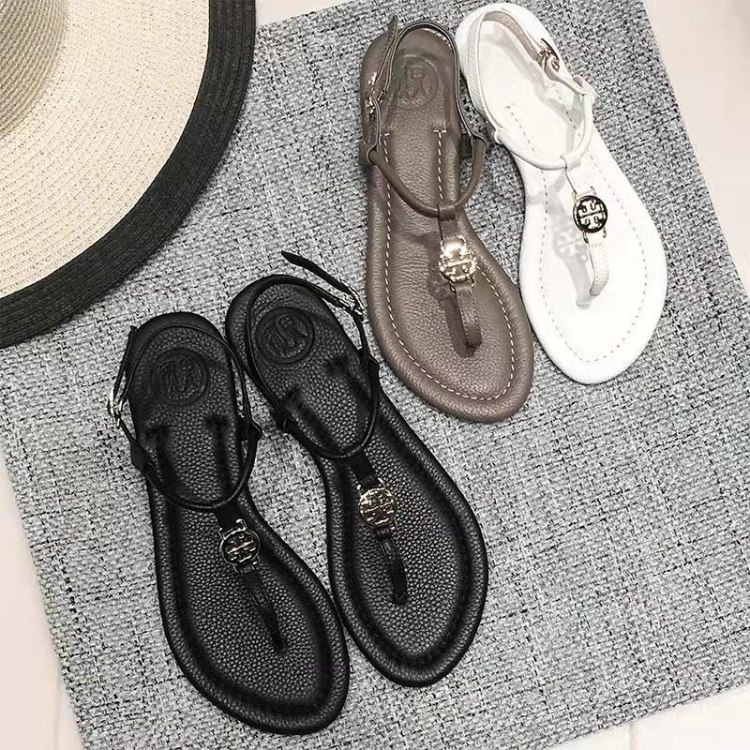 Tory Burch new flat thong sandals with buckle strap -4