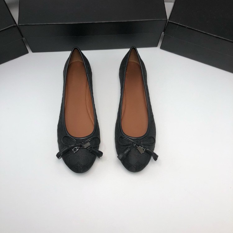 Coach new classic style ballet flats with bow detail -3