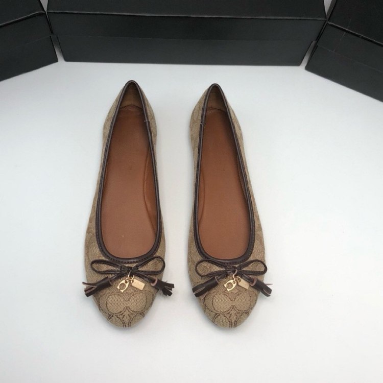 Coach new classic style ballet flats with bow detail -2