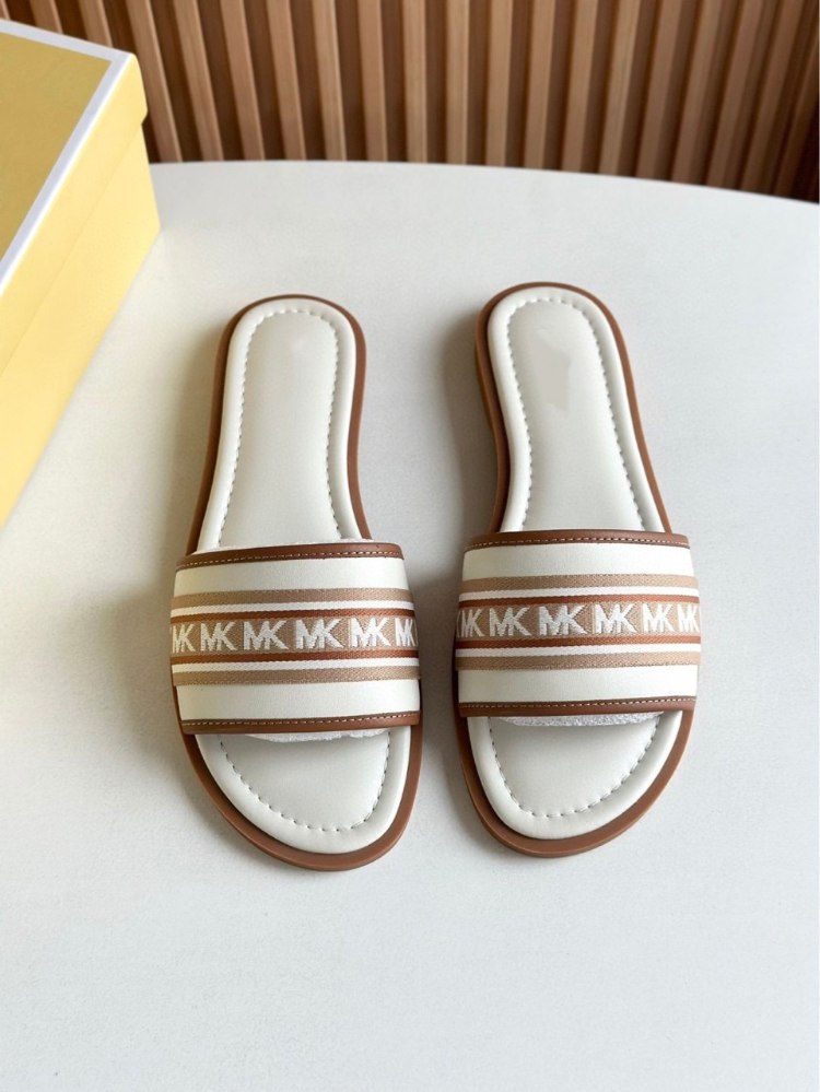  Michael Kors new flat slides with embroidered lettering -2