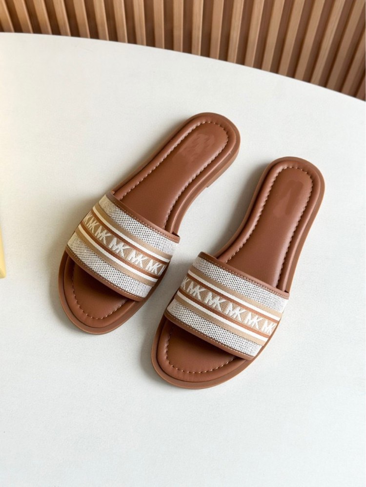  Michael Kors new flat slides with embroidered lettering -3