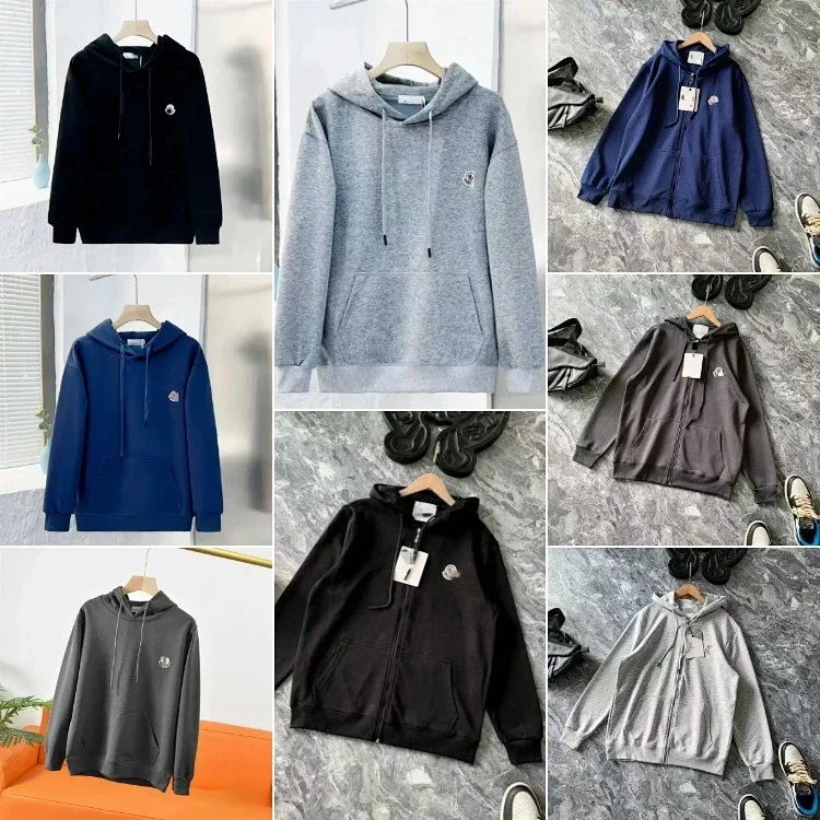 Moncler hooded zip-up long-sle