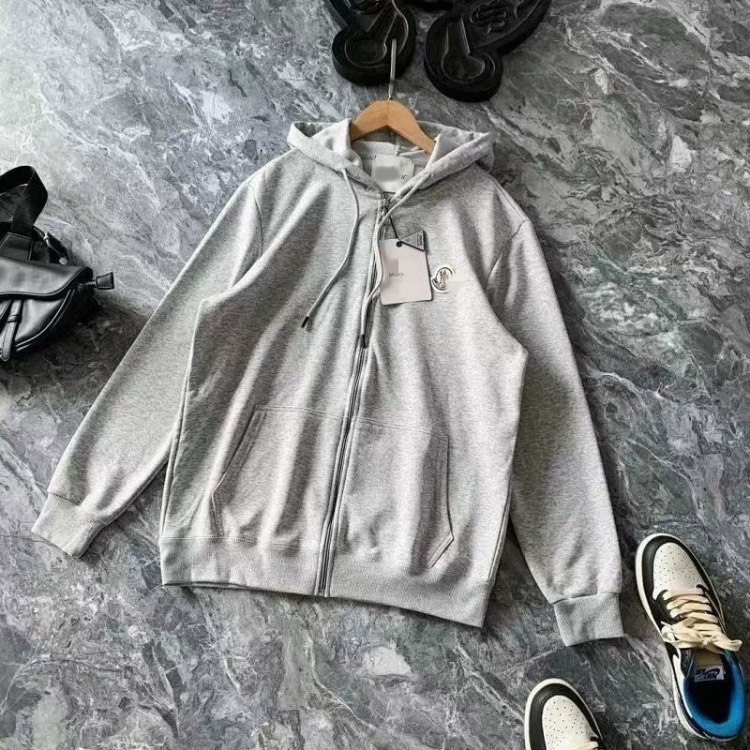 Moncler hooded zip-up long-sleeved sweatshirt -4