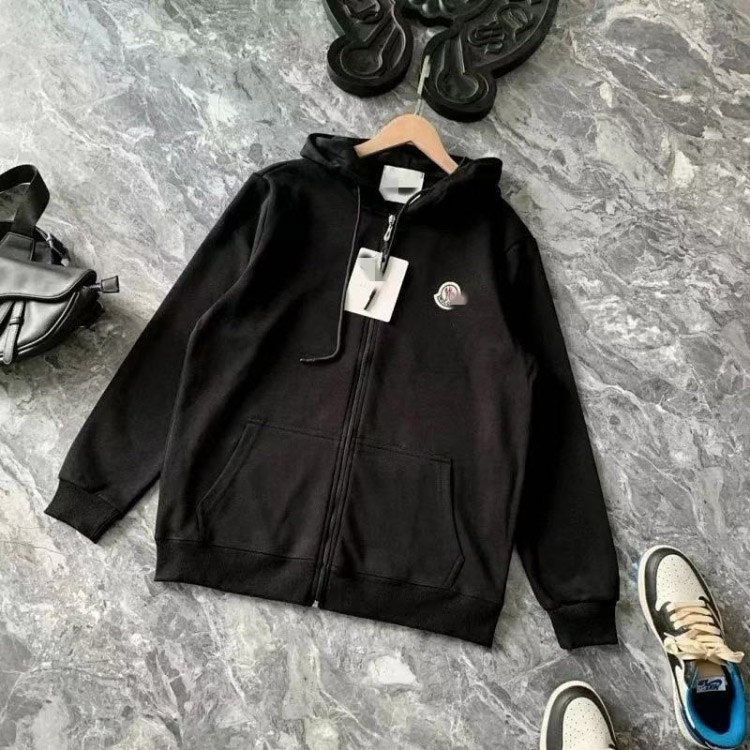Moncler hooded zip-up long-sleeved sweatshirt -3