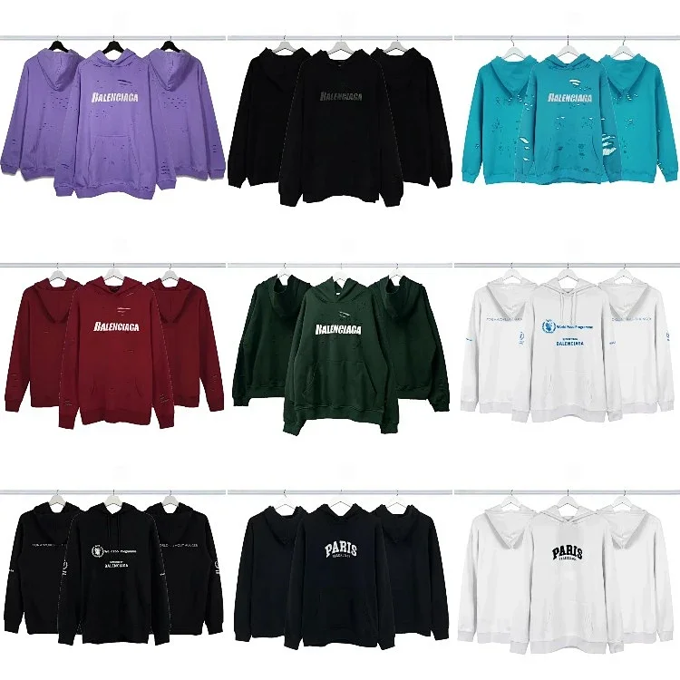 Balenciaga long-sleeved hooded sweatshirt