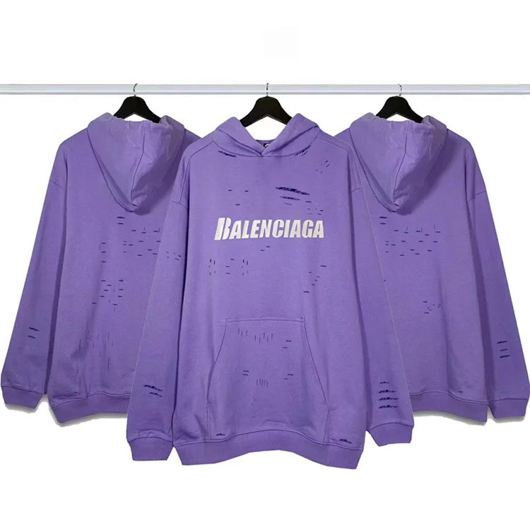 Balenciaga long-sleeved hooded sweatshirt -4