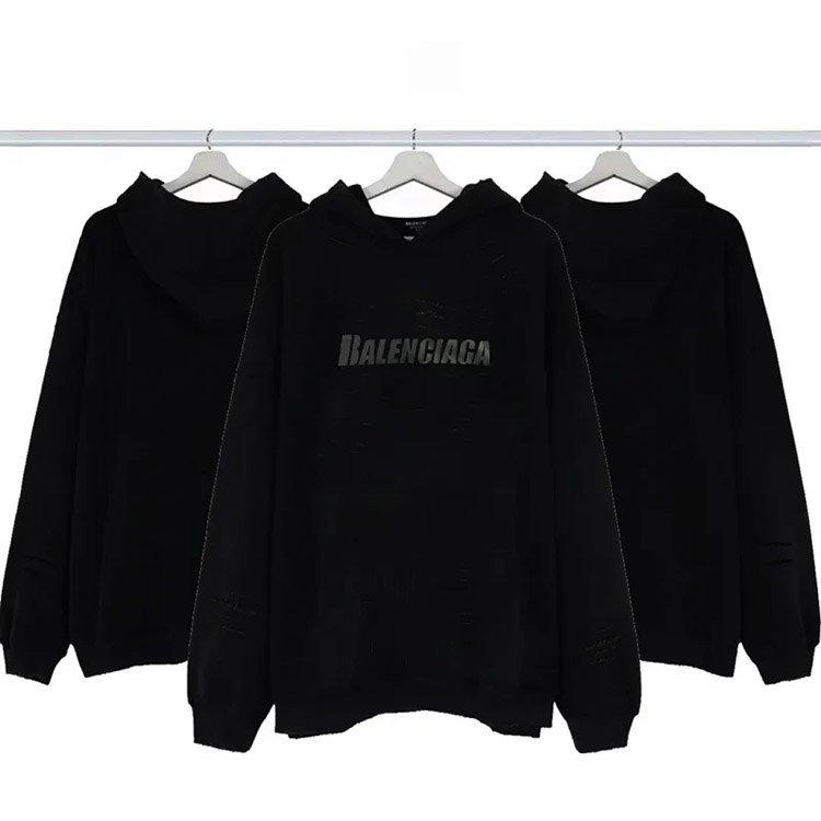Balenciaga long-sleeved hooded sweatshirt -3