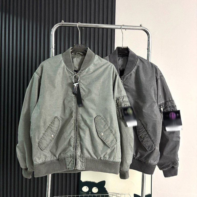 Stone Island casual pilot jacket warm baseball style jacket -2