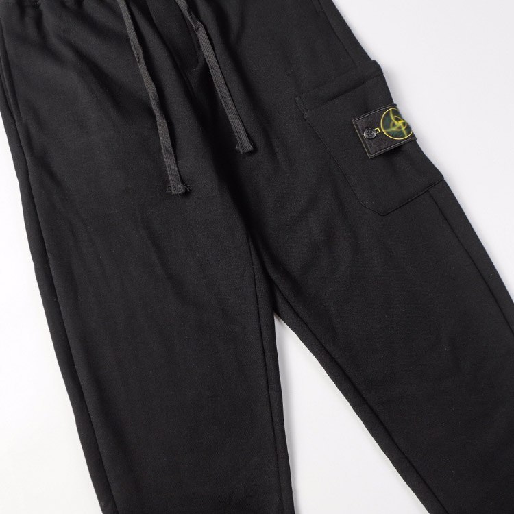  Stone Island logo solid color pure cotton casual sweatpants -4