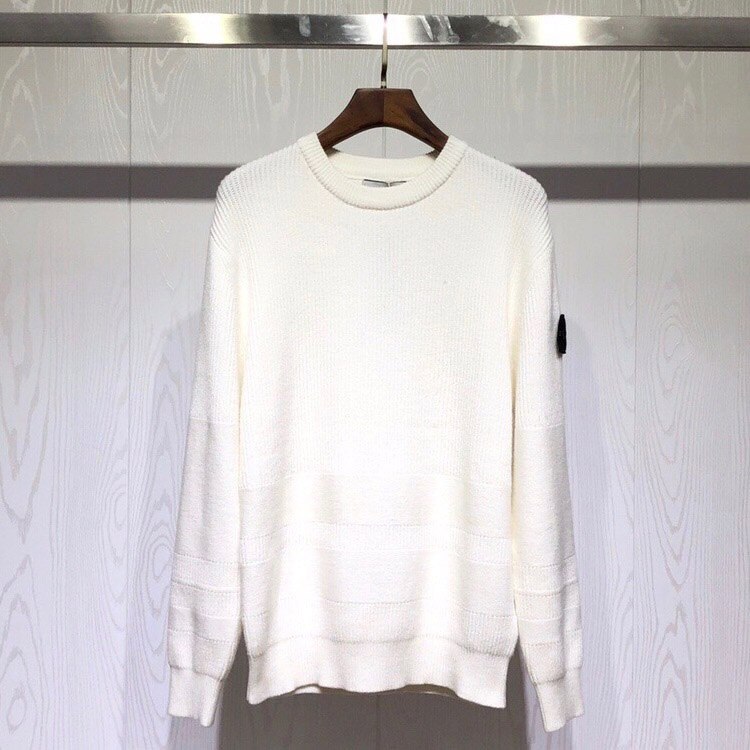 Stone Island crew neck sweater solid color knitted long-sleeved shir -4